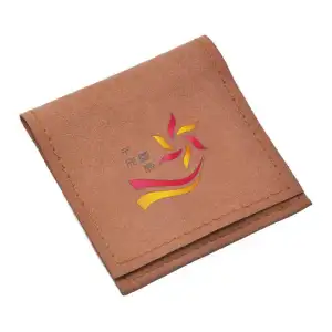Custom Jewelry Pouch Suede Leather Envelope Bag with Debossed Logo